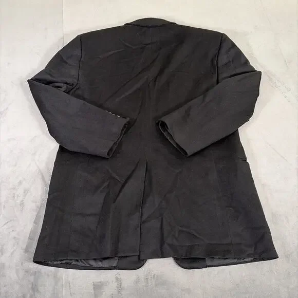 Hickey Freeman Black 100% Pure Cashmere Sport Coat Jacket Made in USA Blazer 43R